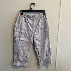 Light Gray Cropped Cargo Pants